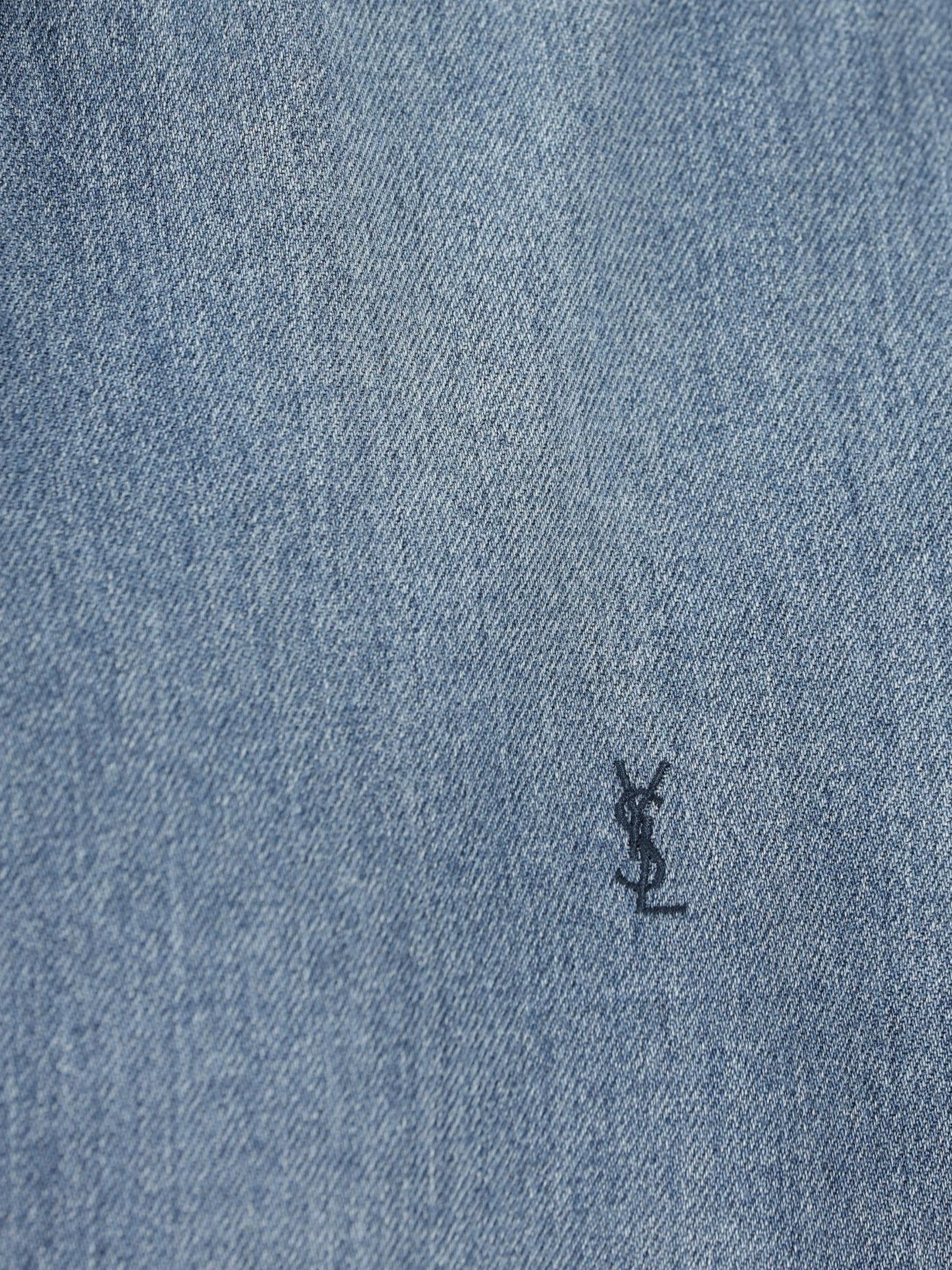 Saint Laurent Men's YSL Shirt in Blue