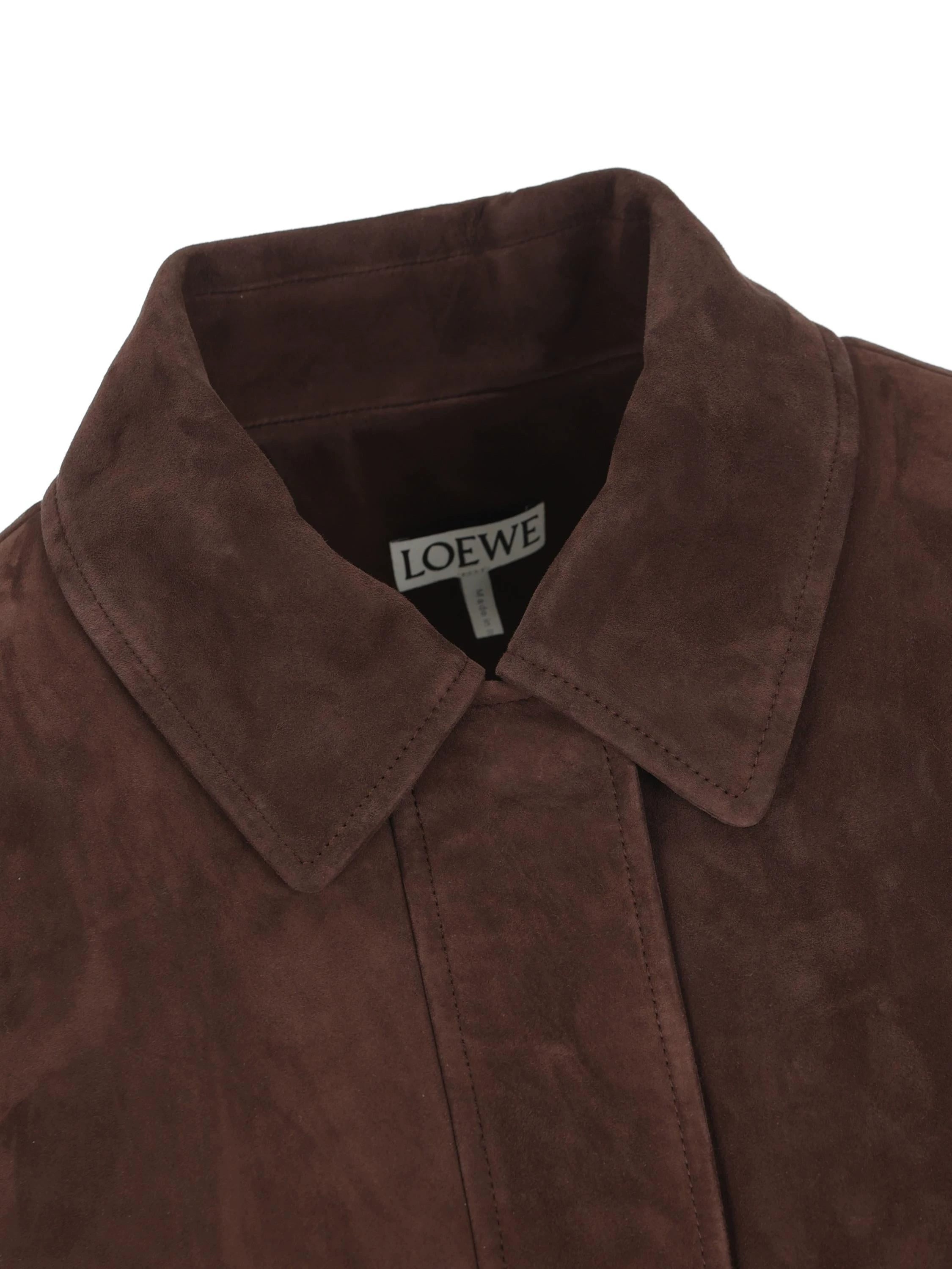 Loewe Women's Leather Jacket in Brown