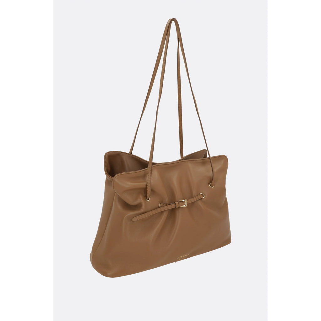 Prada Women's Dada Large Shoulder Bag in Brown