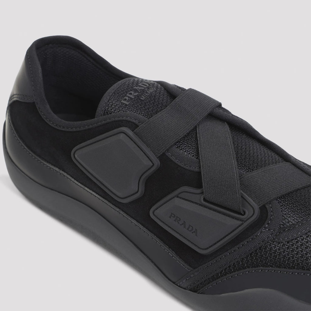 Prada Men's Speedrock Sneakers in Black