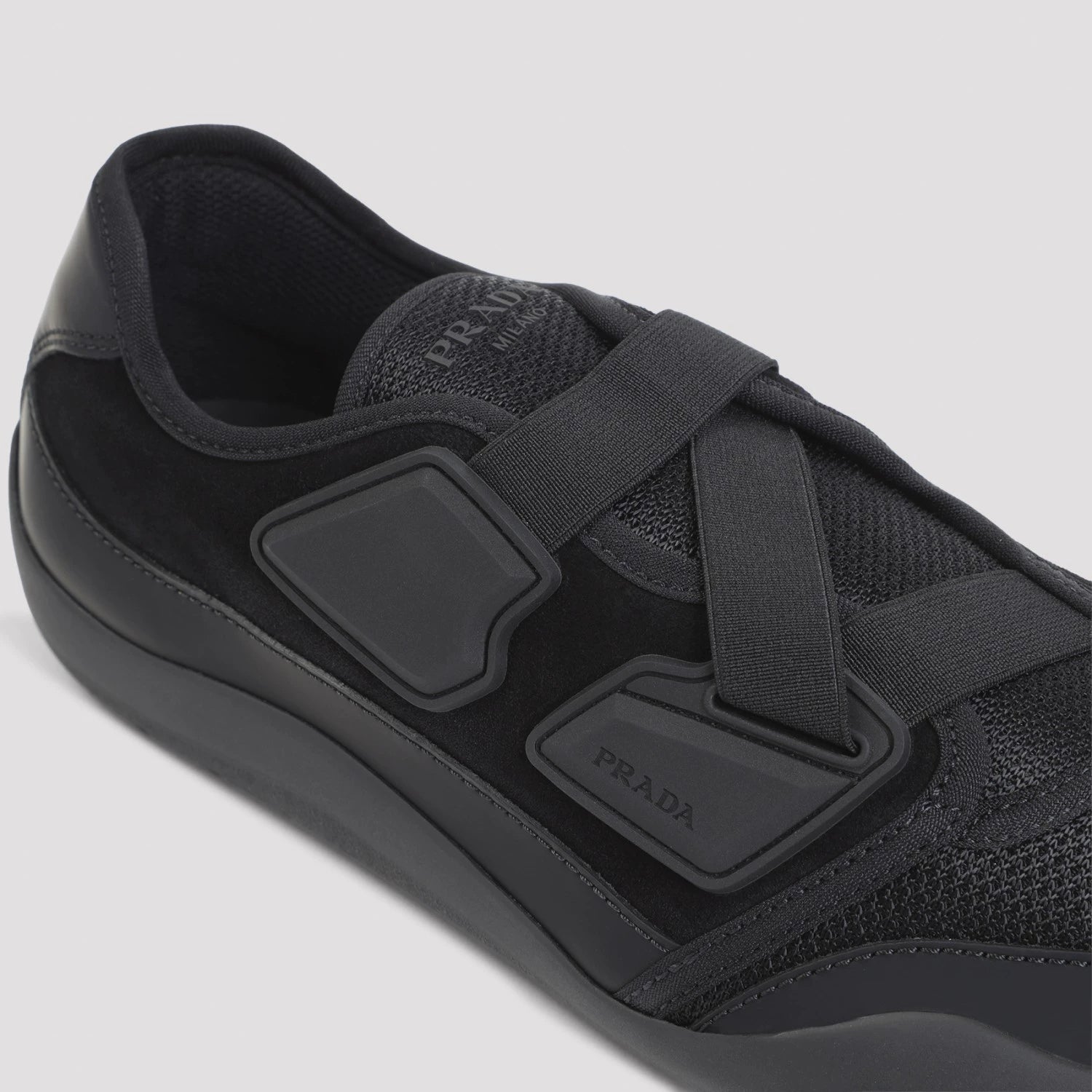 Prada Men's Speedrock Sneakers in Black
