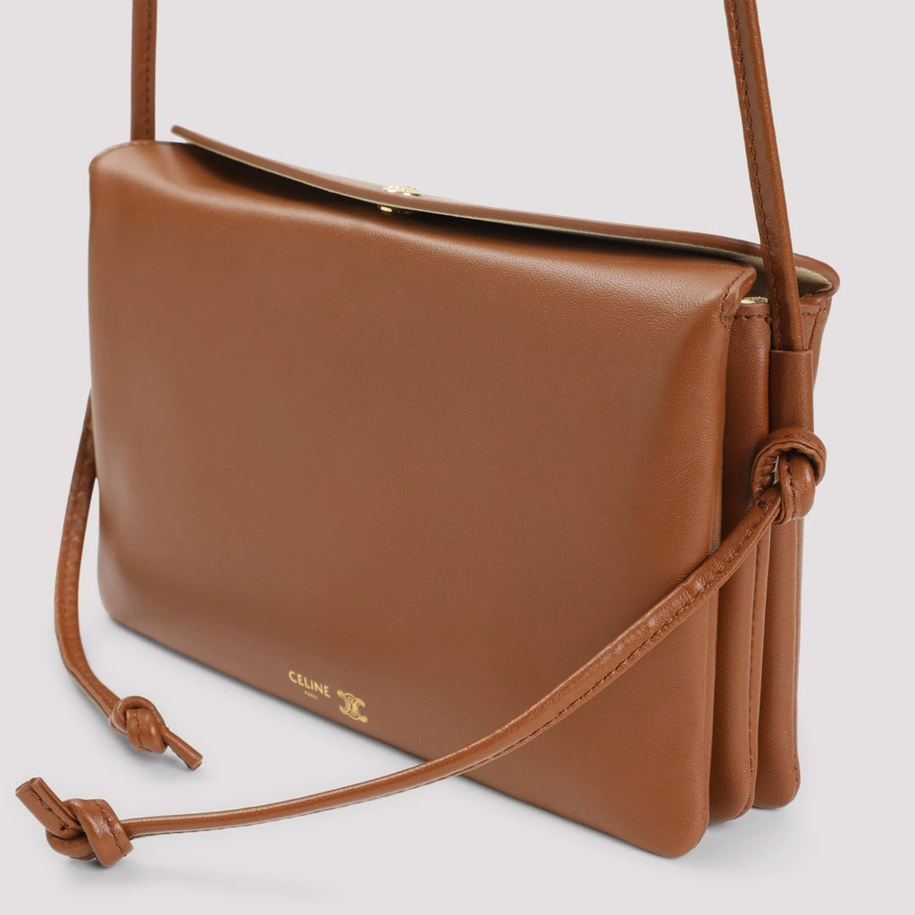 Celine Women's Trio Small Shoulder Bag in Brown