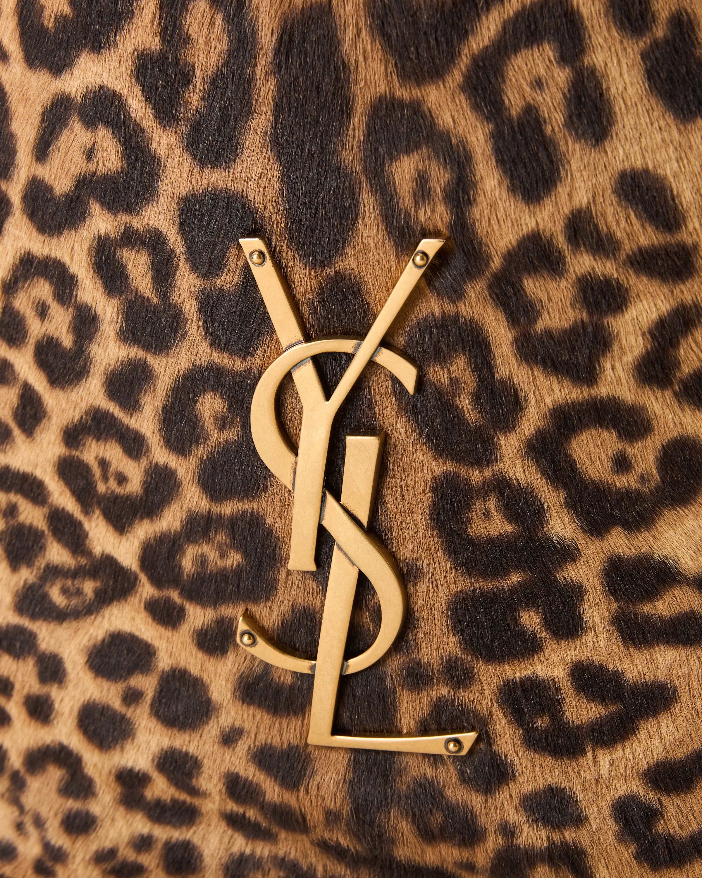 Saint Laurent Women's Medium Icare Leopard Shoulder Bag