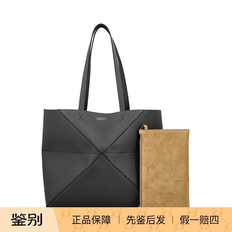 Loewe Women's Puzzle Fold Medium Bag in Black
