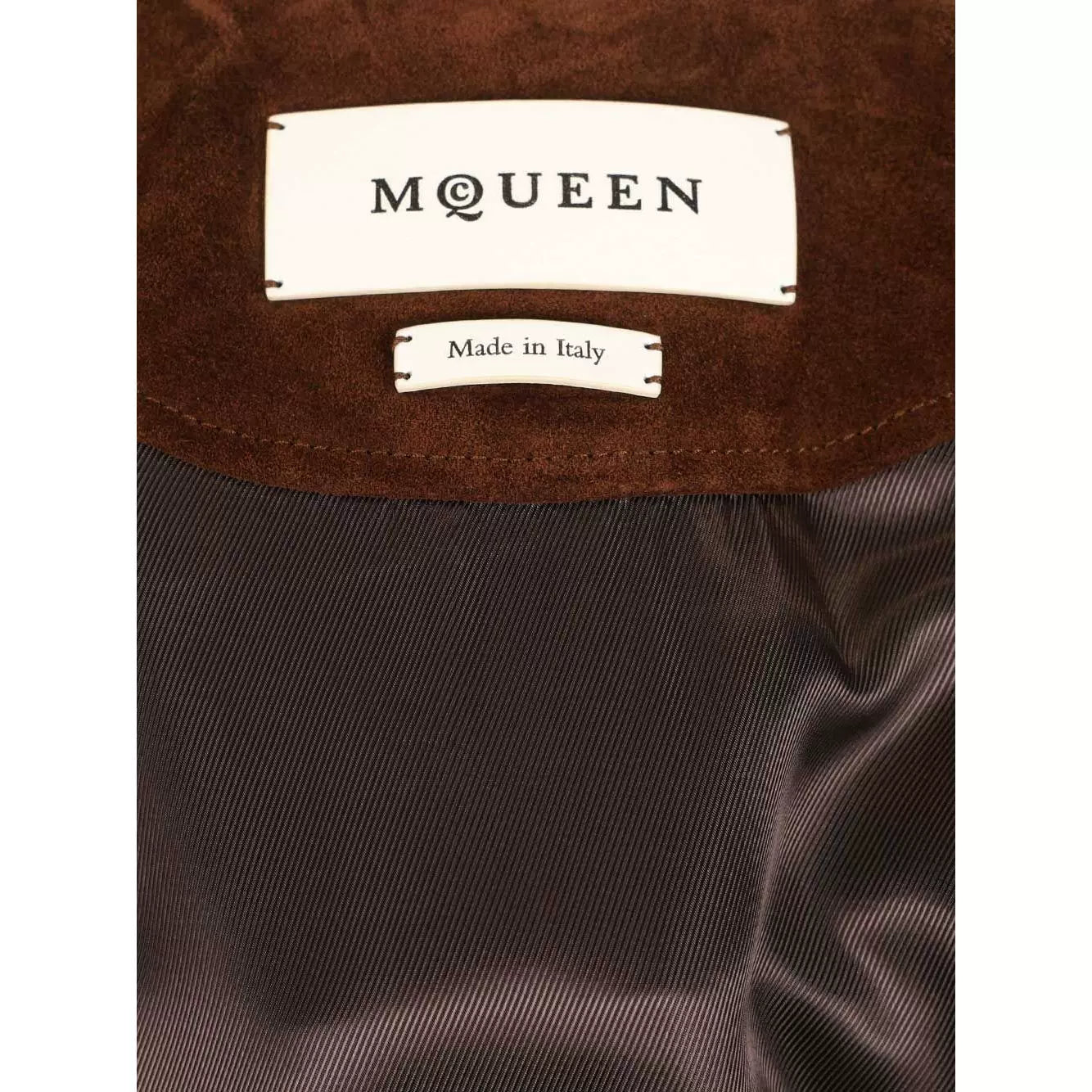 Alexander Mcqueen Men's Leather Jacket in Brown