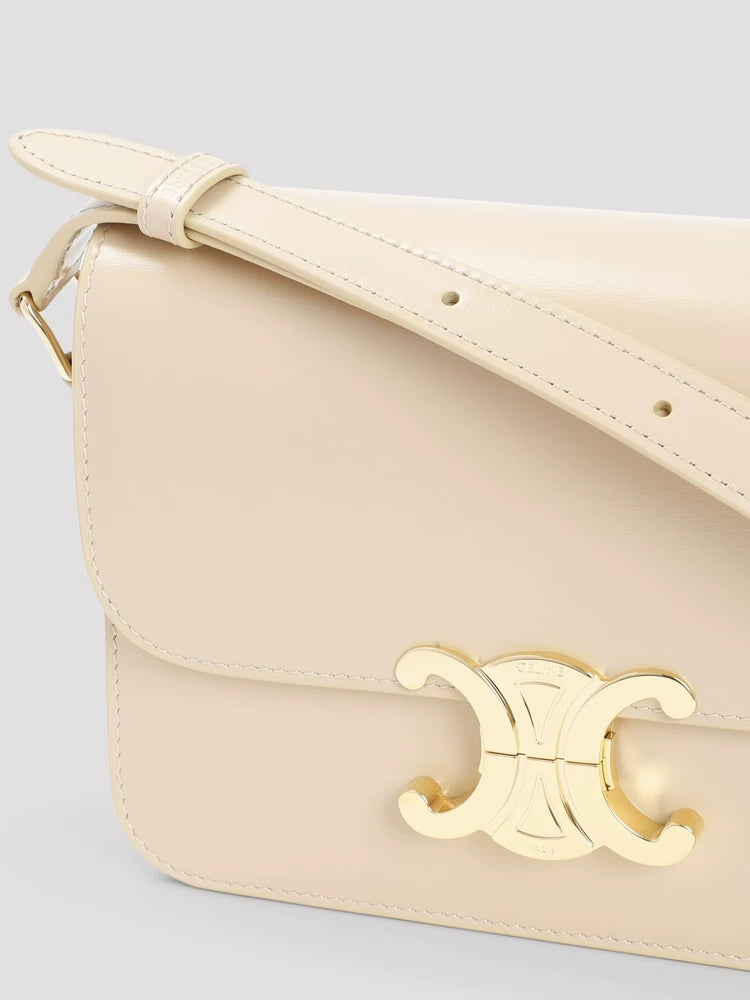 Celine Women's Teen Triomphe Small Shoulder Bag in Beige