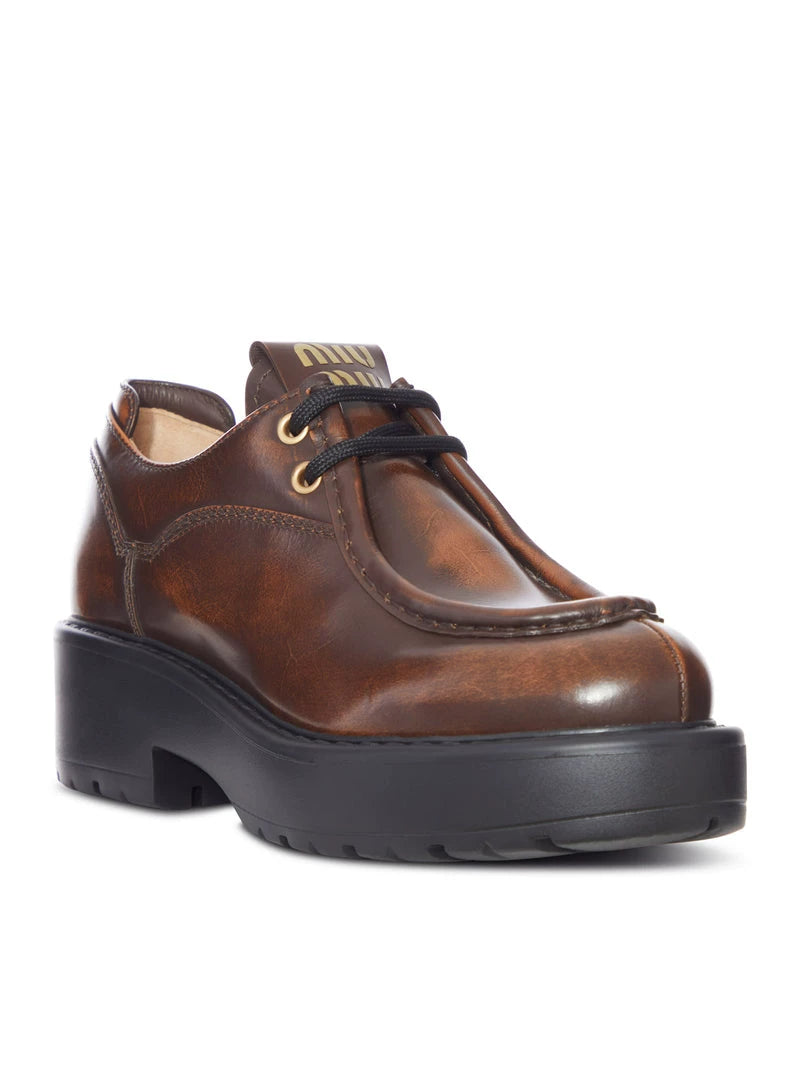 Miu Miu Women's Loafers in Brown