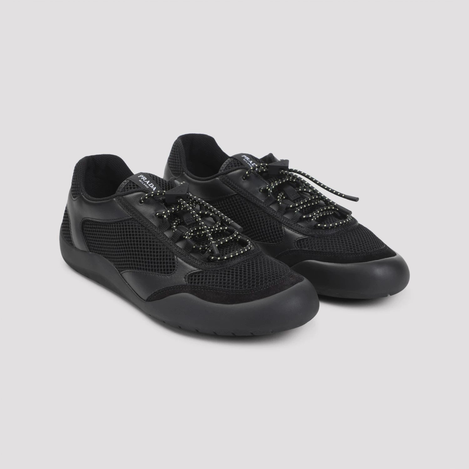 Prada Men's Allacciate Sneakers in Black