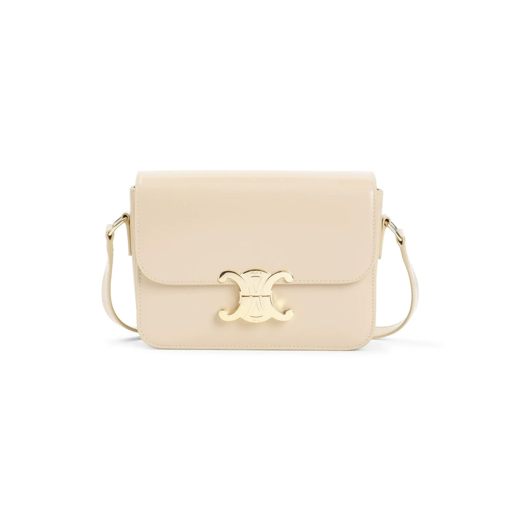 Celine Women's Teen Triomphe Small Shoulder Bag in Beige