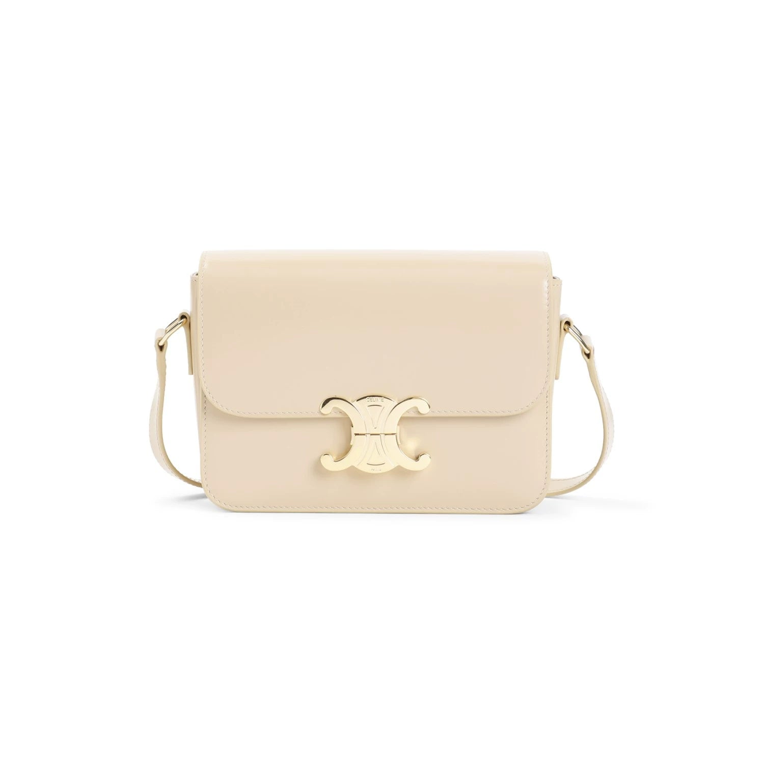 Celine Women's Teen Triomphe Small Shoulder Bag in Beige