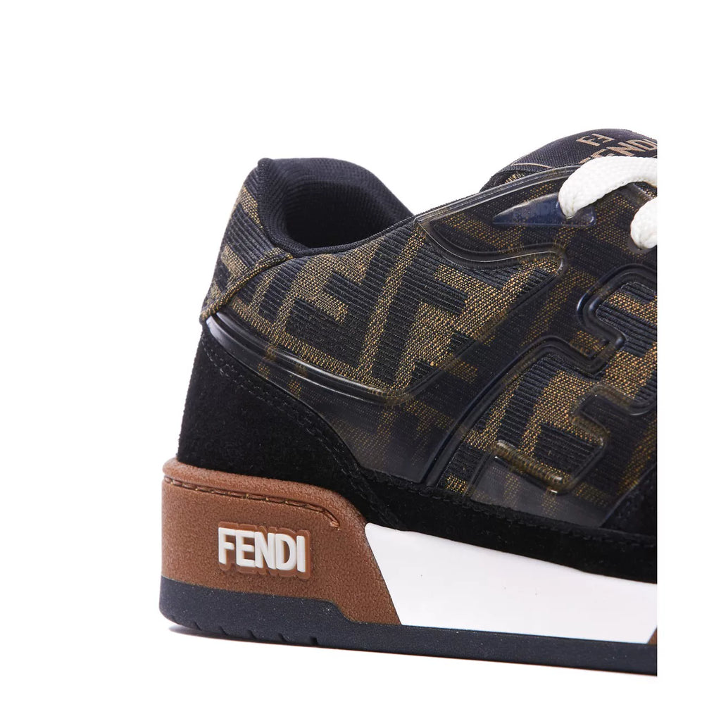 Fendi Men's Match Sneakers in Brown