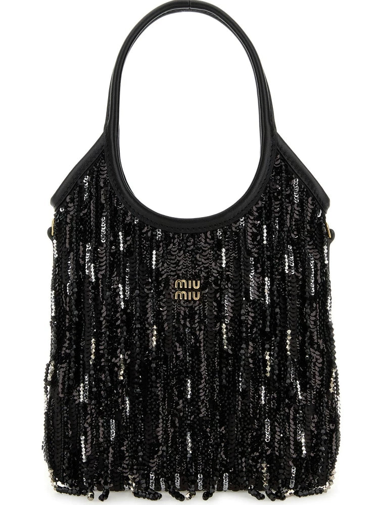 Miu Miu Women's Ivy Small Shoulder Bag in Black