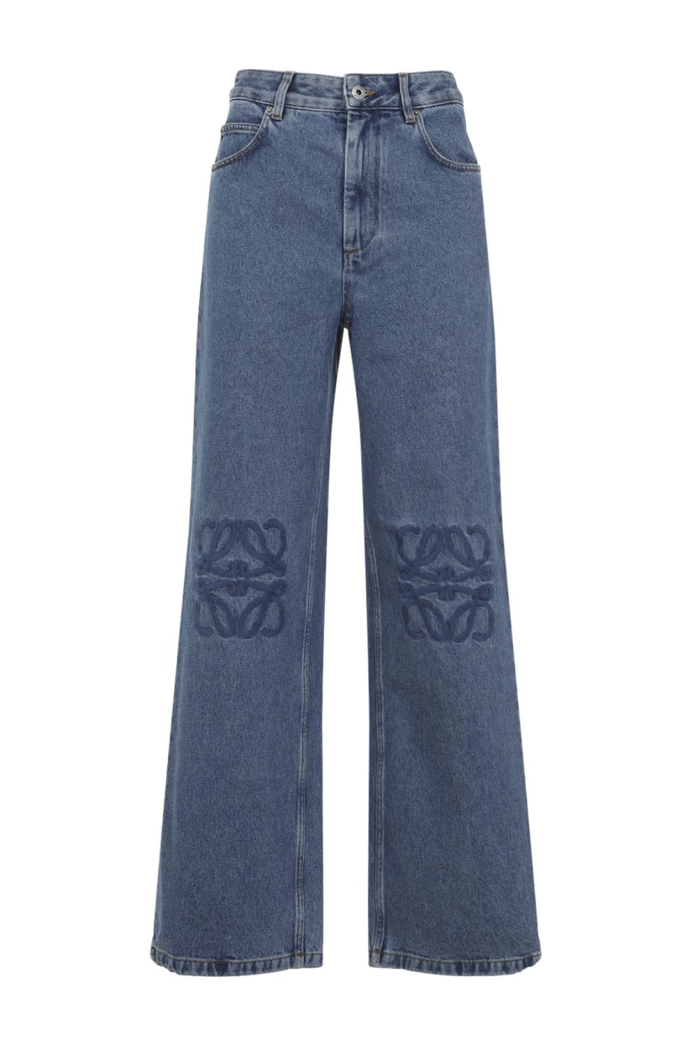 Loewe Women's Anagram Jeans in Blue