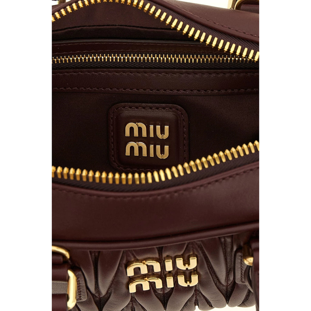 Miu Miu Women's Arcadie Small Handbag in Burgundy
