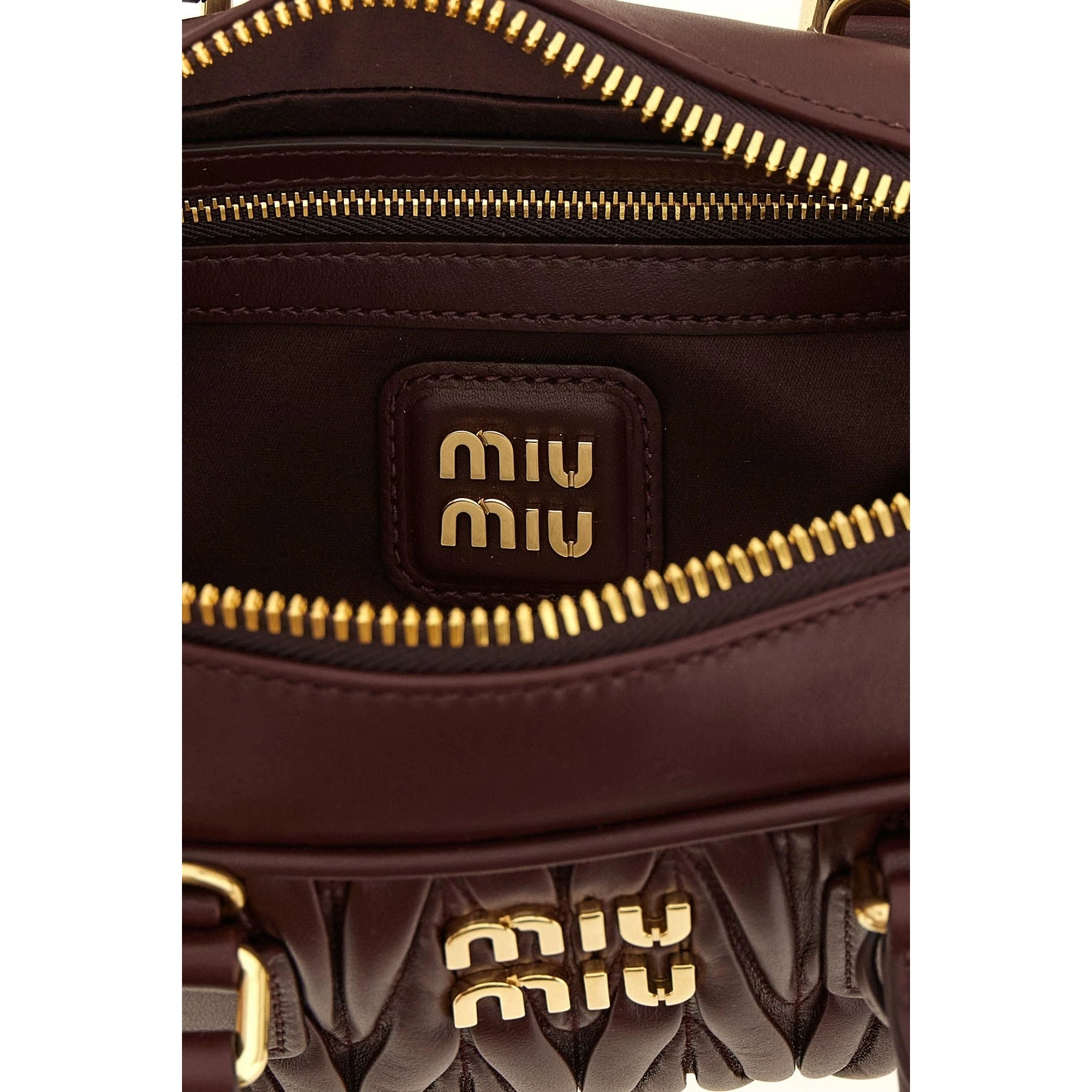 Miu Miu Women's Arcadie Small Handbag in Burgundy