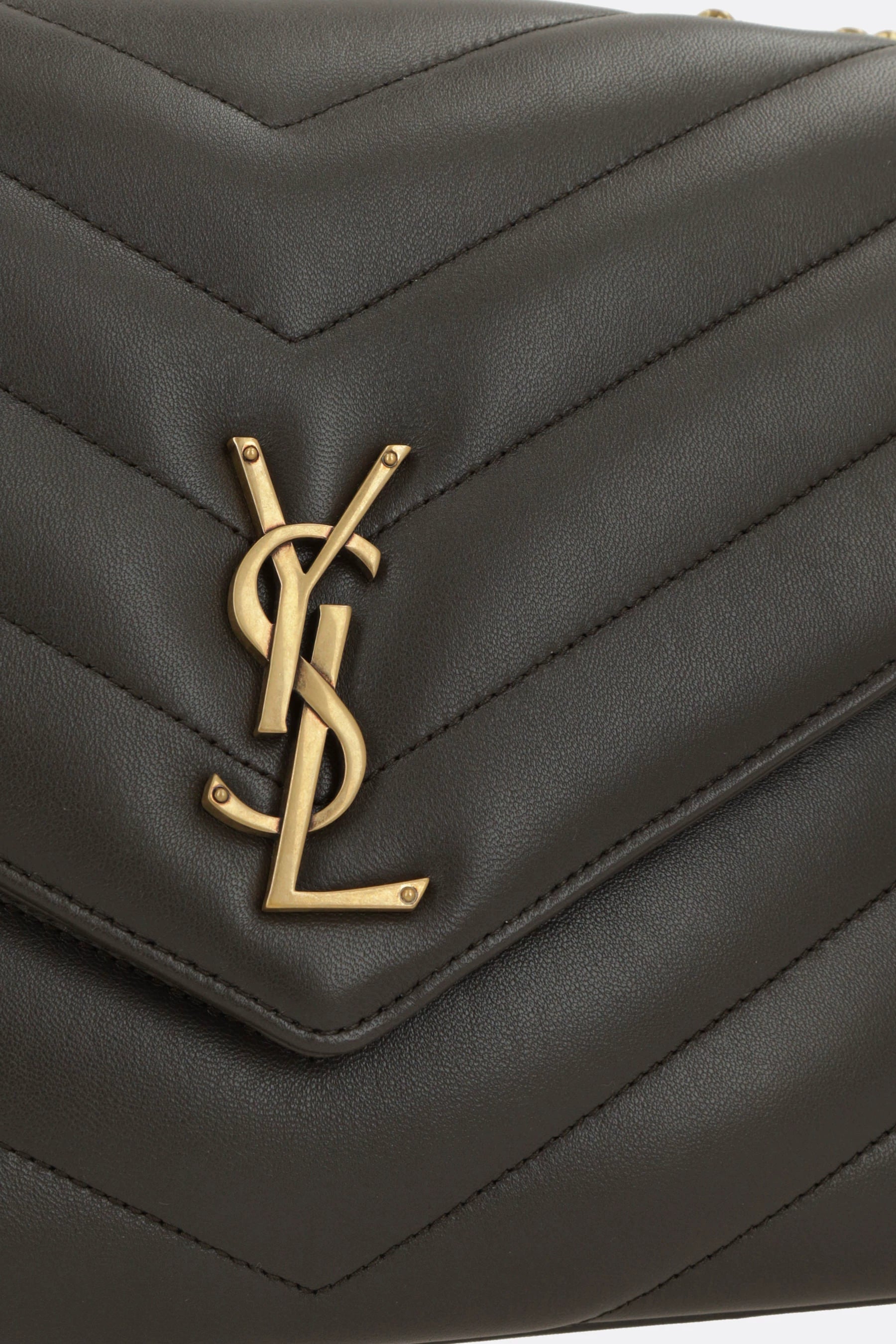 Saint Laurent Women's Saint Laurent YSL Loulou Large Bag in Grey