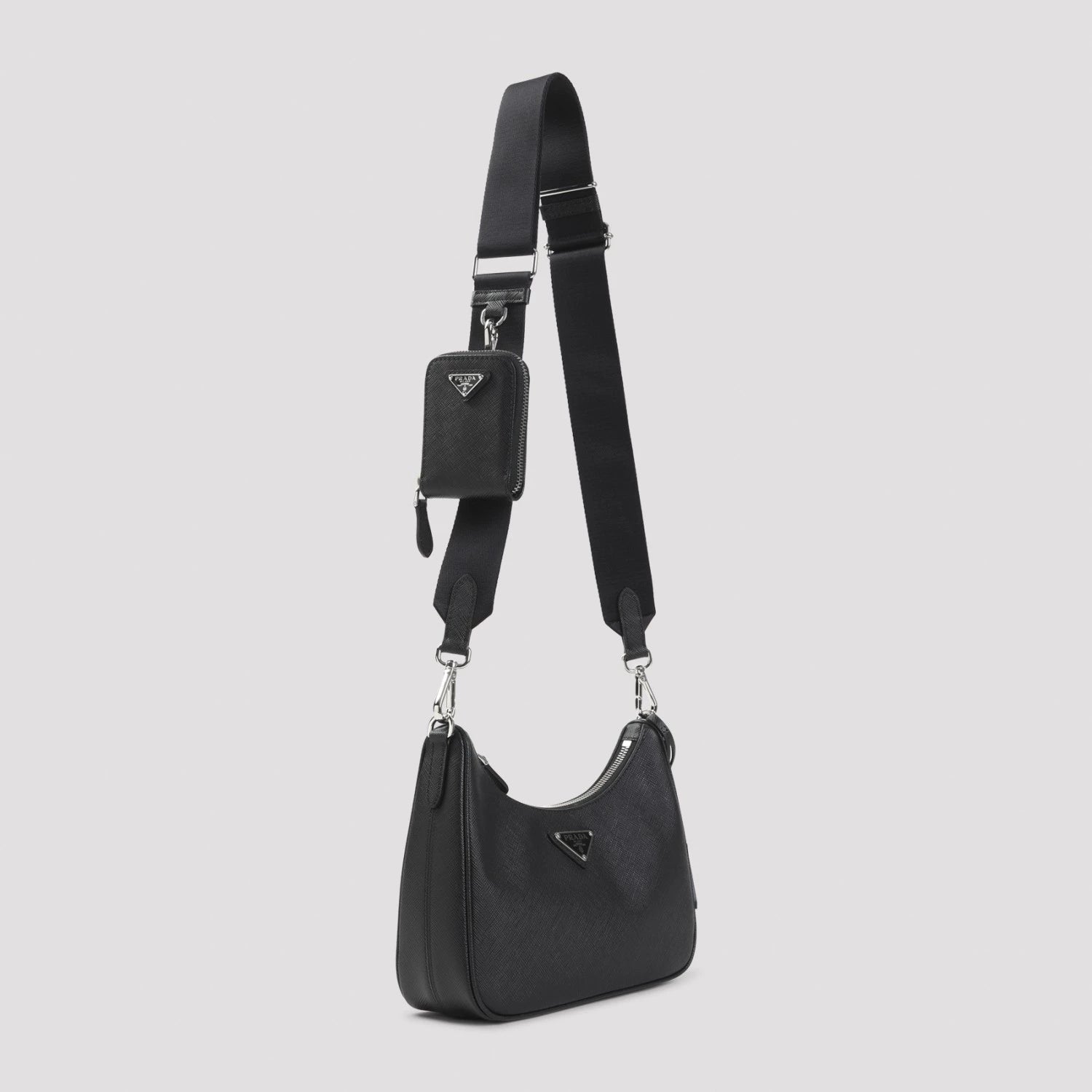 Prada Women's Bandoliera Bag in Silver