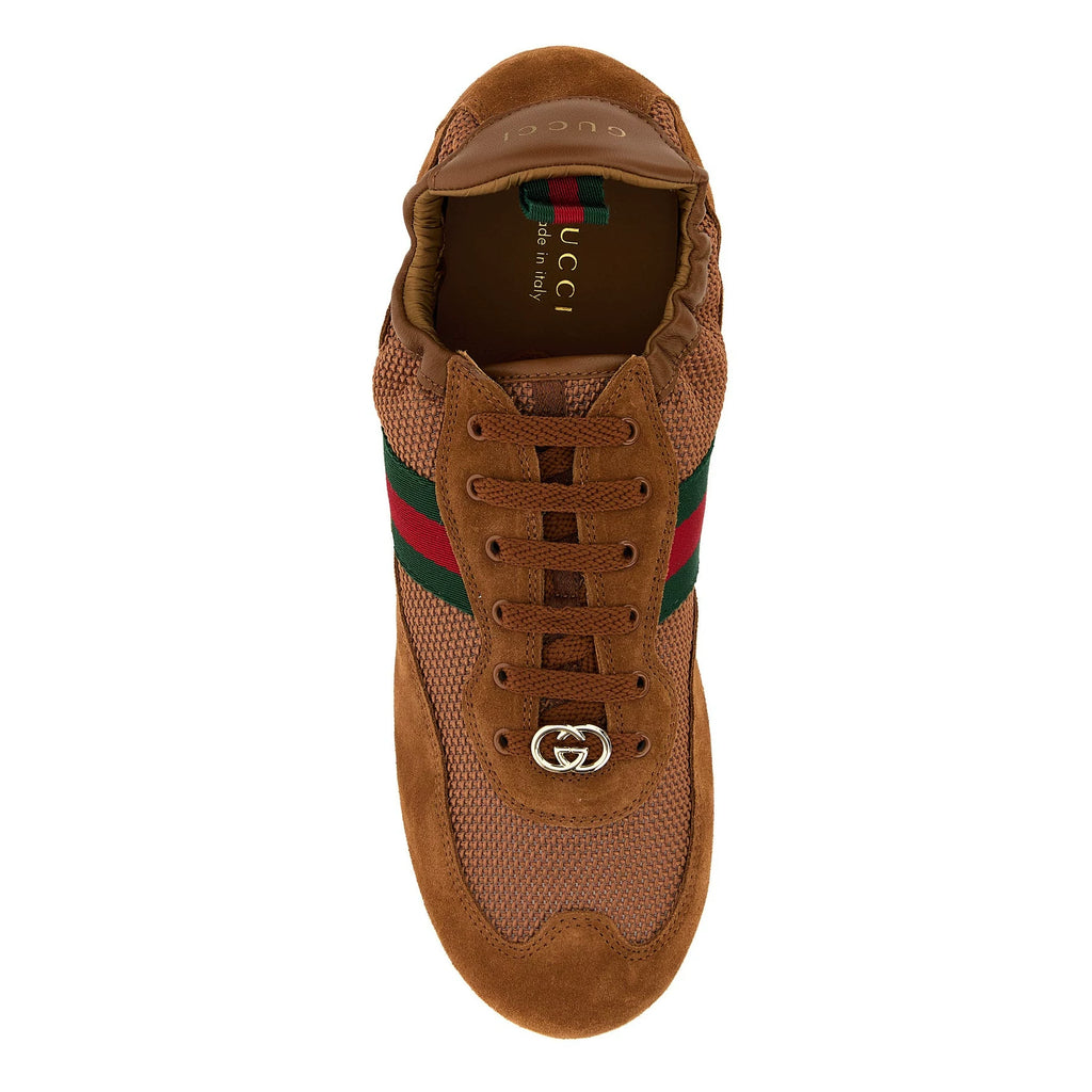 Gucci Women's Shift Sneakers in Brown