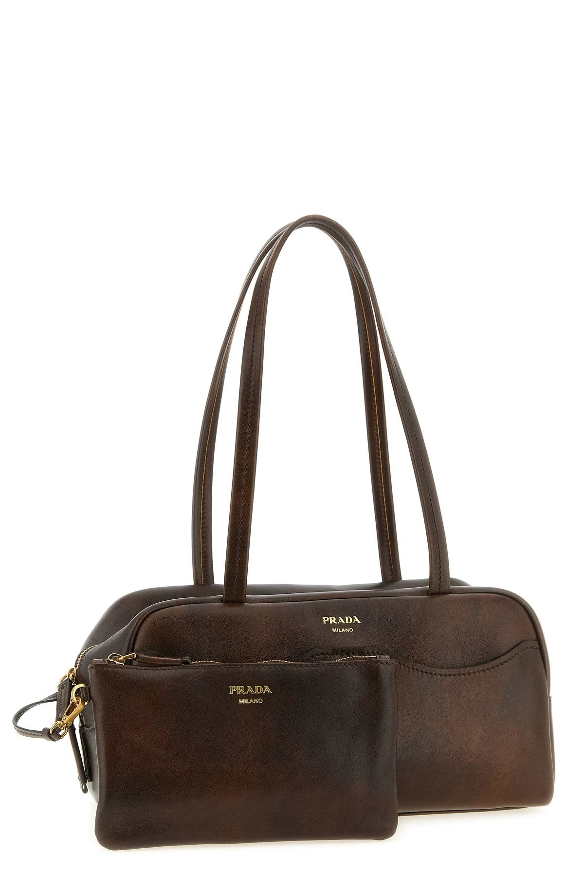 Prada Women's Carry Large Handbag in Brown