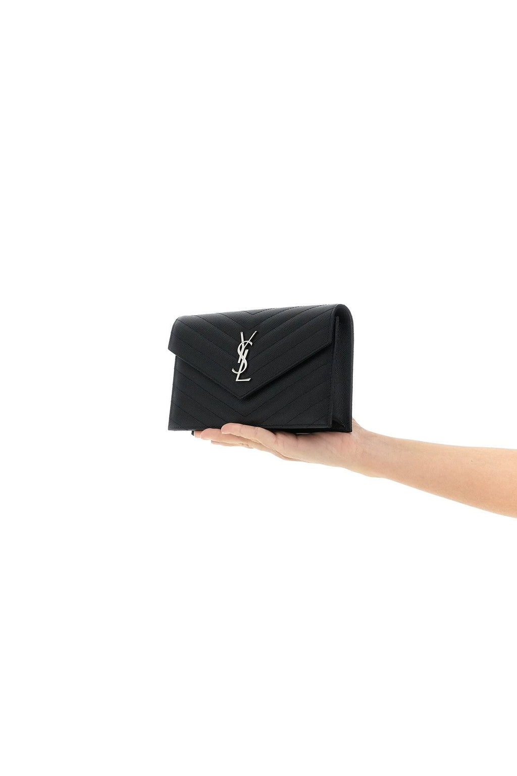 Saint Laurent Women's YSL Envelope Mini Bag in Black
