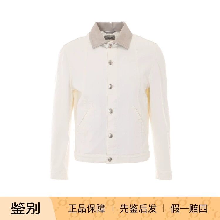 Brunello Cucinelli Men's Jacket in White