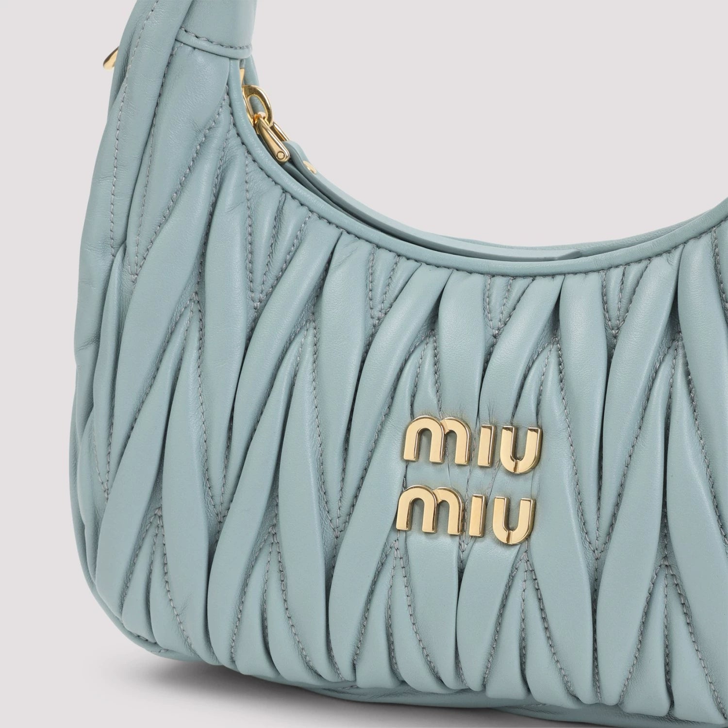Miu Miu Women's Wander Hobo Small Handbag in Blue