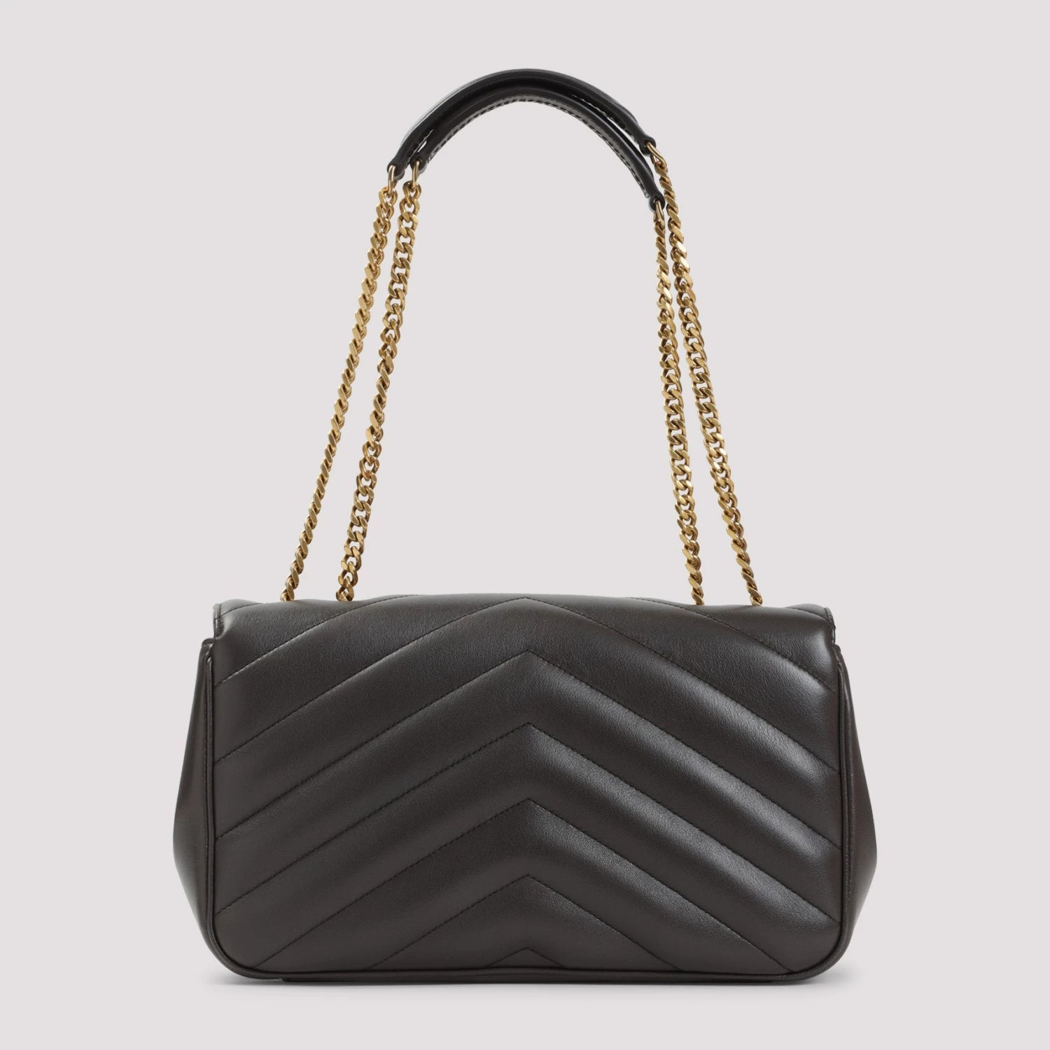 Saint Laurent YSL Loulou Medium Shoulder Bag in Grey