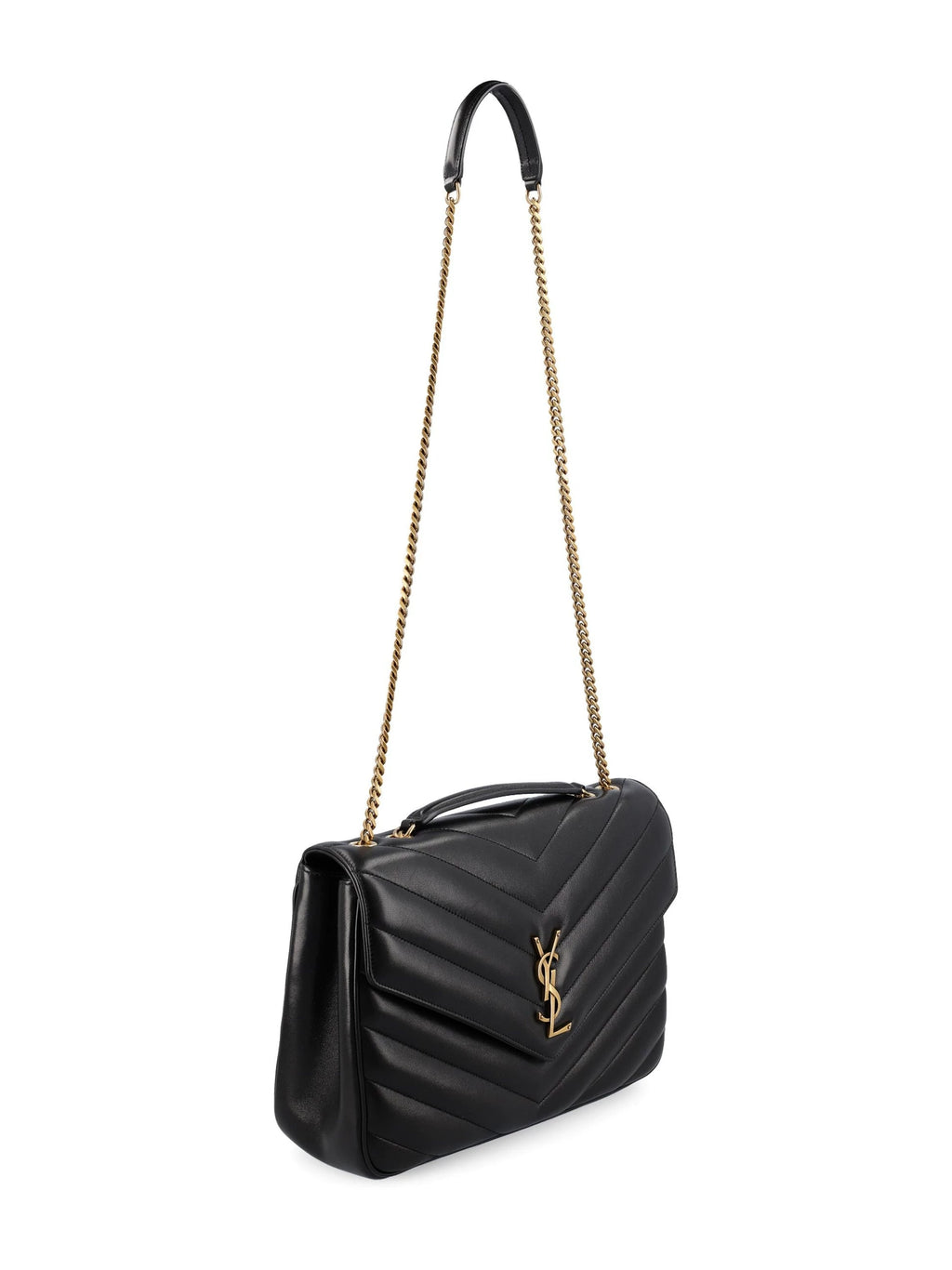 Saint Laurent Women's Saint Laurent YSL Loulou Large Bag in Black