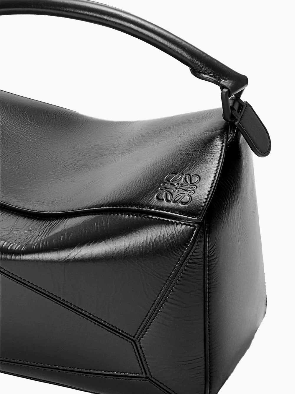 Loewe Men's Puzzle Large Shoulder Bag in Black