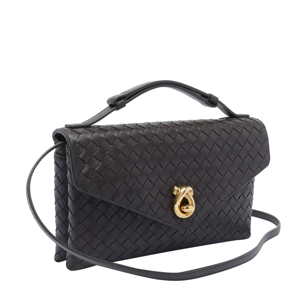 Bottega Veneta Women's Knot Lock Bv Shoulder Bag in Brown