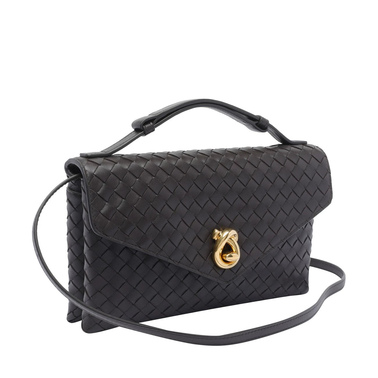 Bottega Veneta Women's Knot Lock Bv Shoulder Bag in Brown