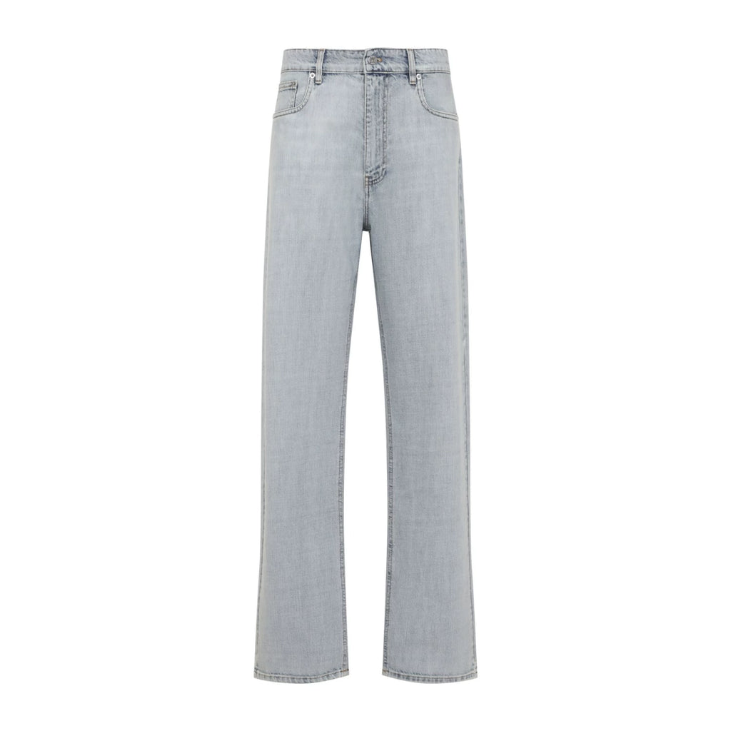 Miu Miu Women's Logo Jeans in Light Blue