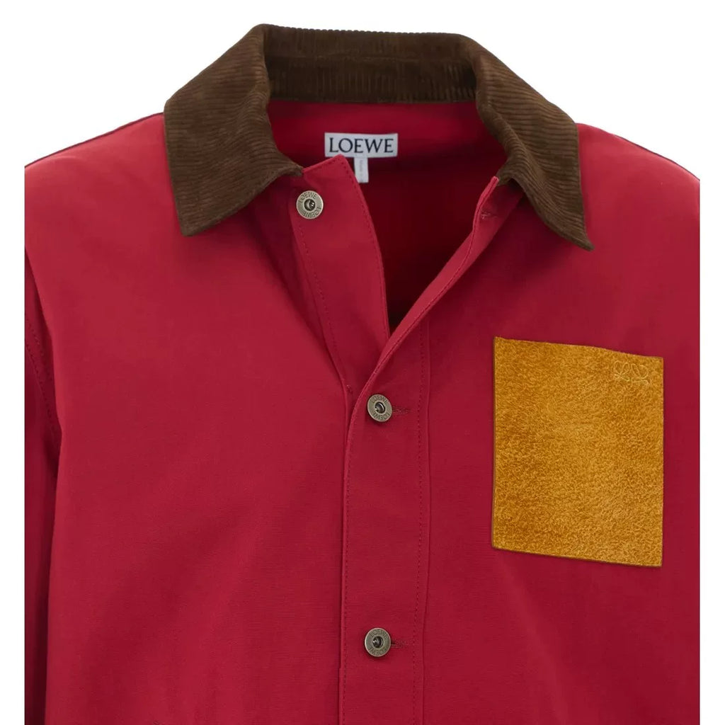 Loewe Men's Anagram Jacket in Red