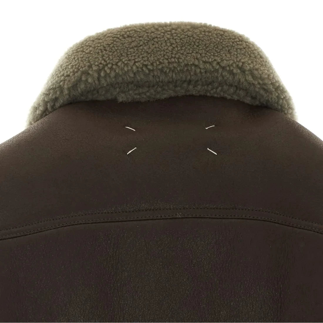 Maison Margiela Men's Leather Jacket in Brown
