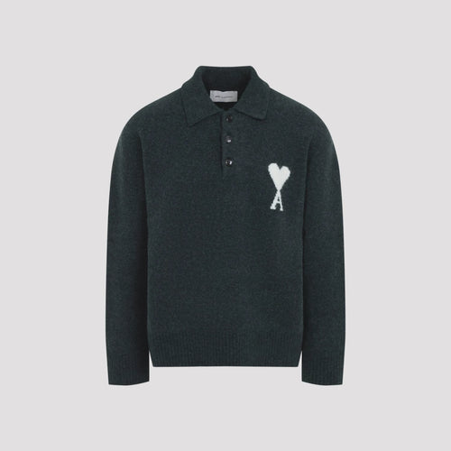 Ami Alexandre Mattiussi Ami Paris Adc Polo Shirt in Green