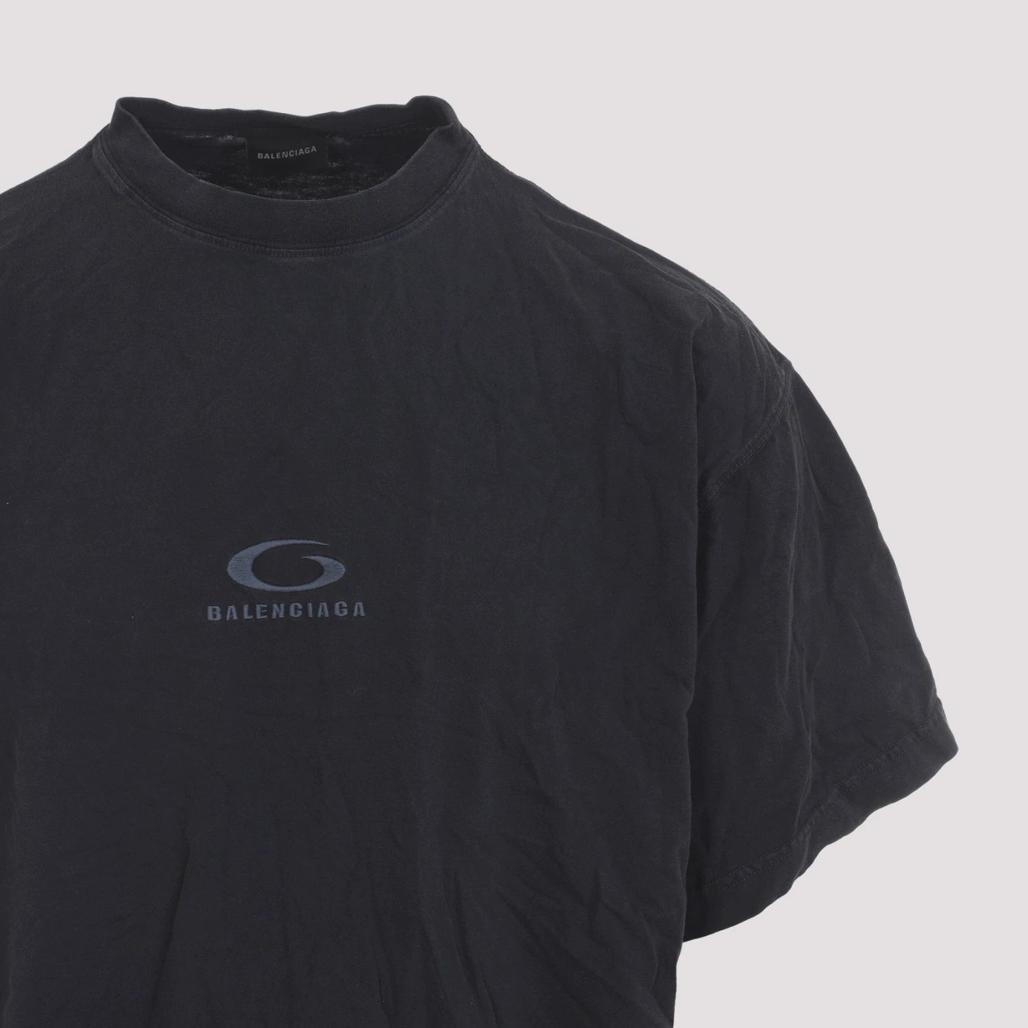 Balenciaga Men's Logo T-Shirt in Black