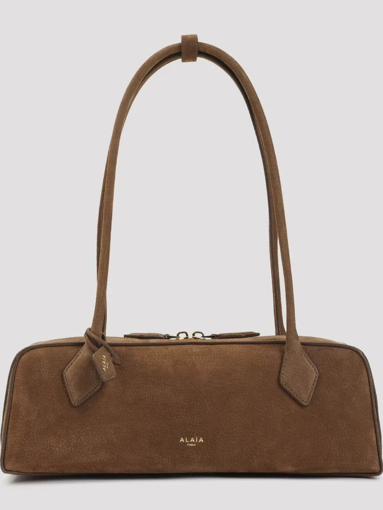 Alaia Women's Teckel Medium Shoulder Bag in Brown