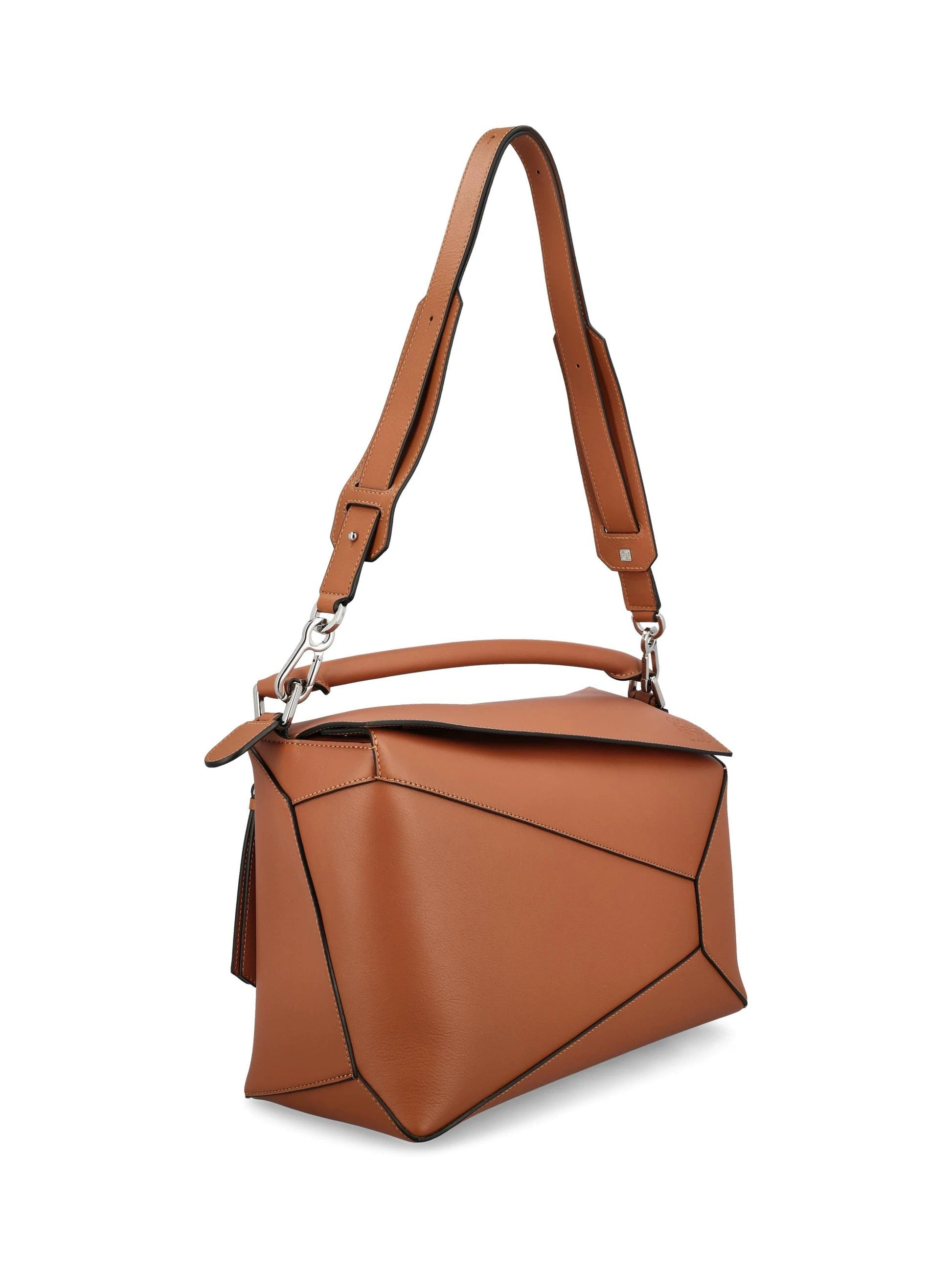 Loewe Men's Puzzle Large Shoulder Bag in Brown