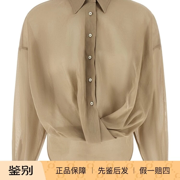Brunello Cucinelli Women's Shirt in Beige