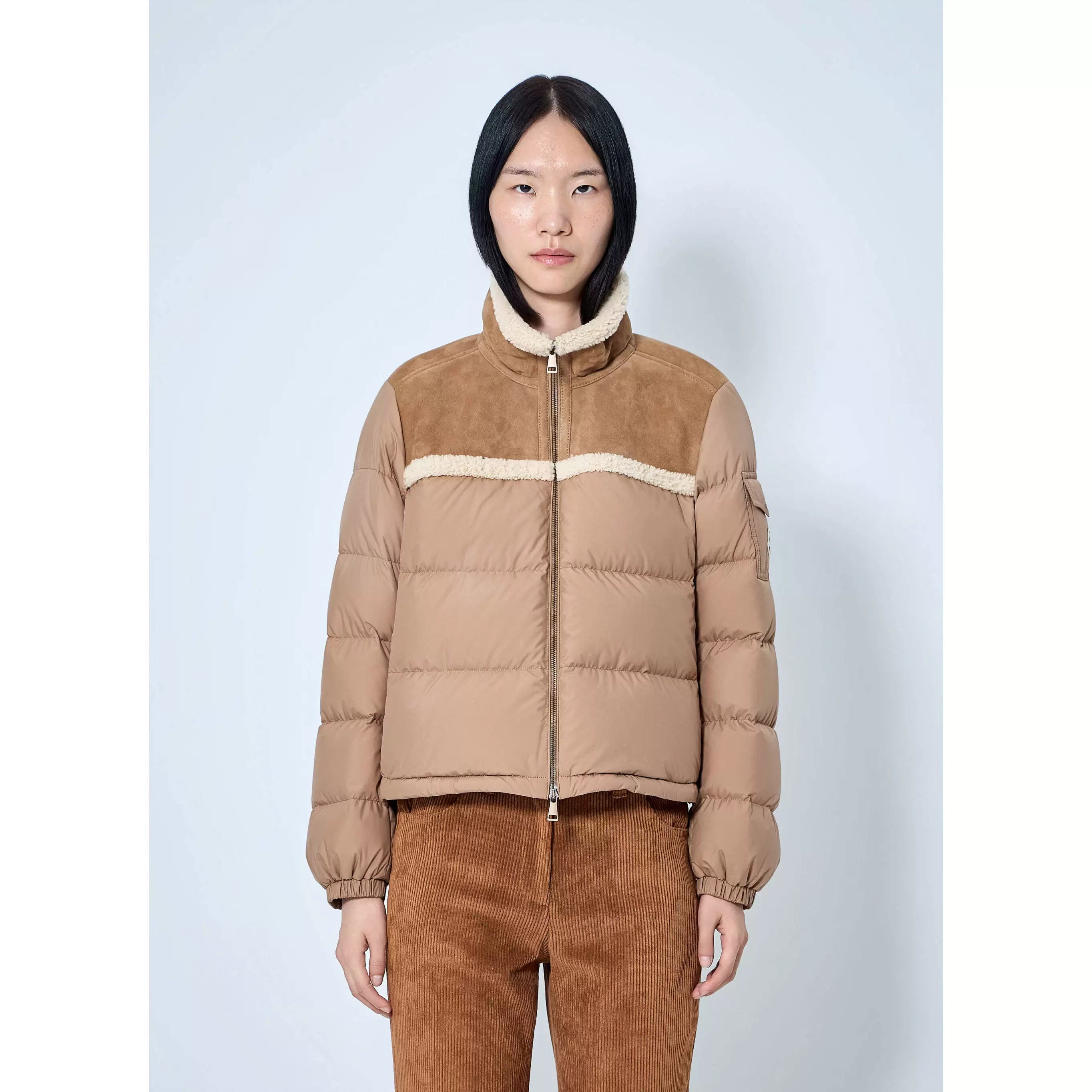 Moncler Women's Aurore Down Jacket in Beige
