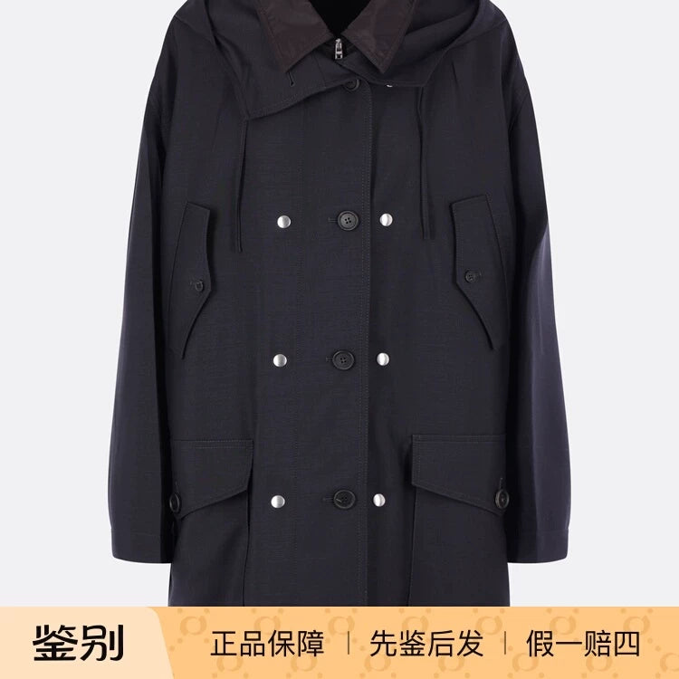 Prada Women's Trench Coat in Blue