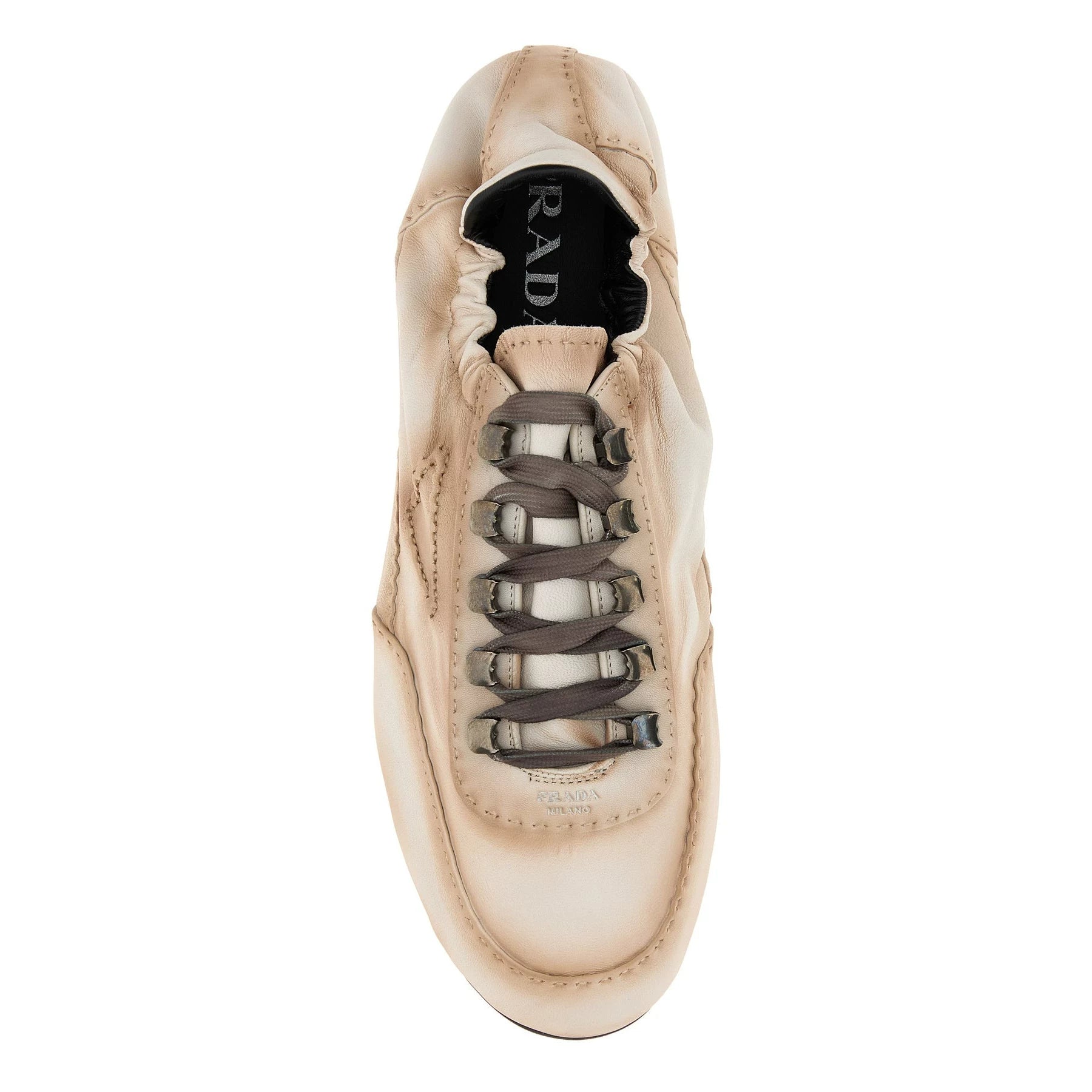 Prada Men's Collaspe Sneakers in Pink