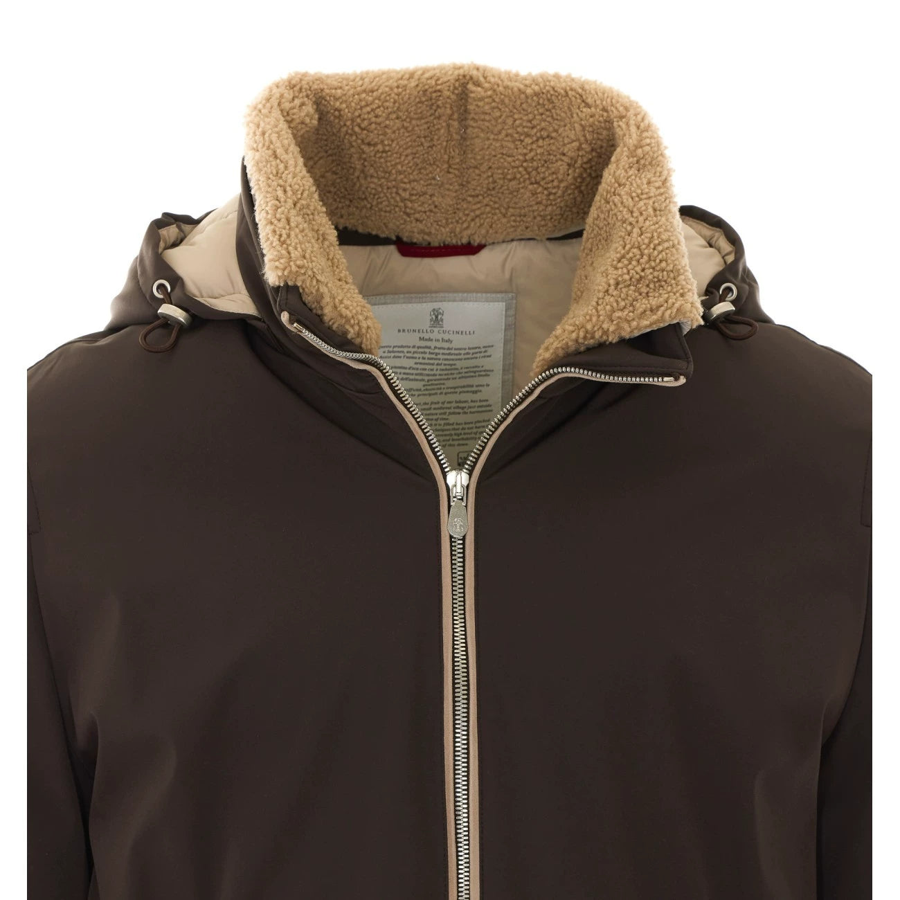 Brunello Cucinelli Men's Down Jacket in Brown