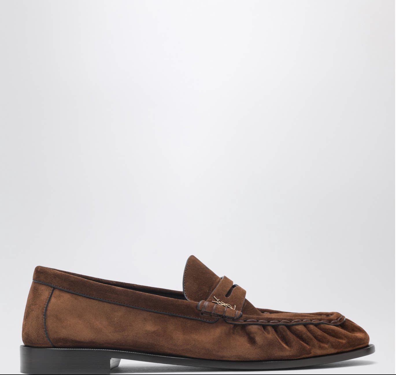 Saint Laurent Men's Le Loafers YSL Loafers in Brown