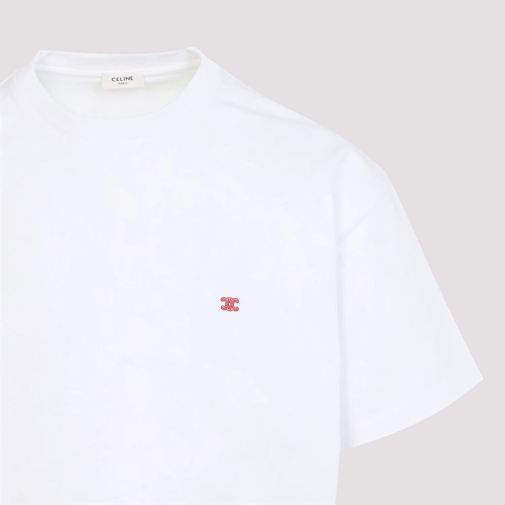 Celine Men's Logo T-Shirt in White