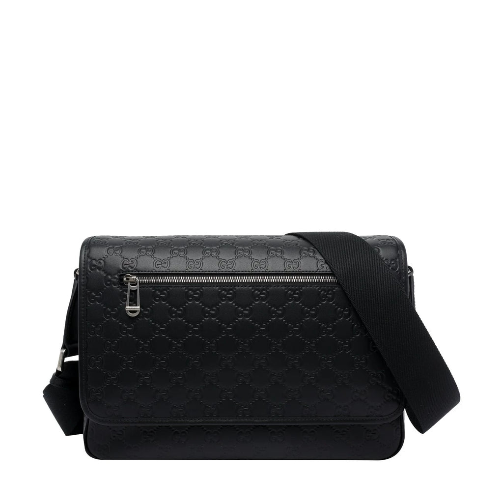 Gucci Men's Emblem Logo Bag in Black