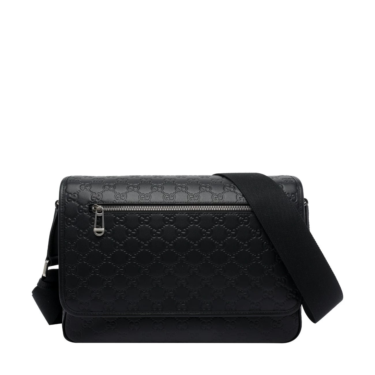 Gucci Men's Emblem Logo Bag in Black