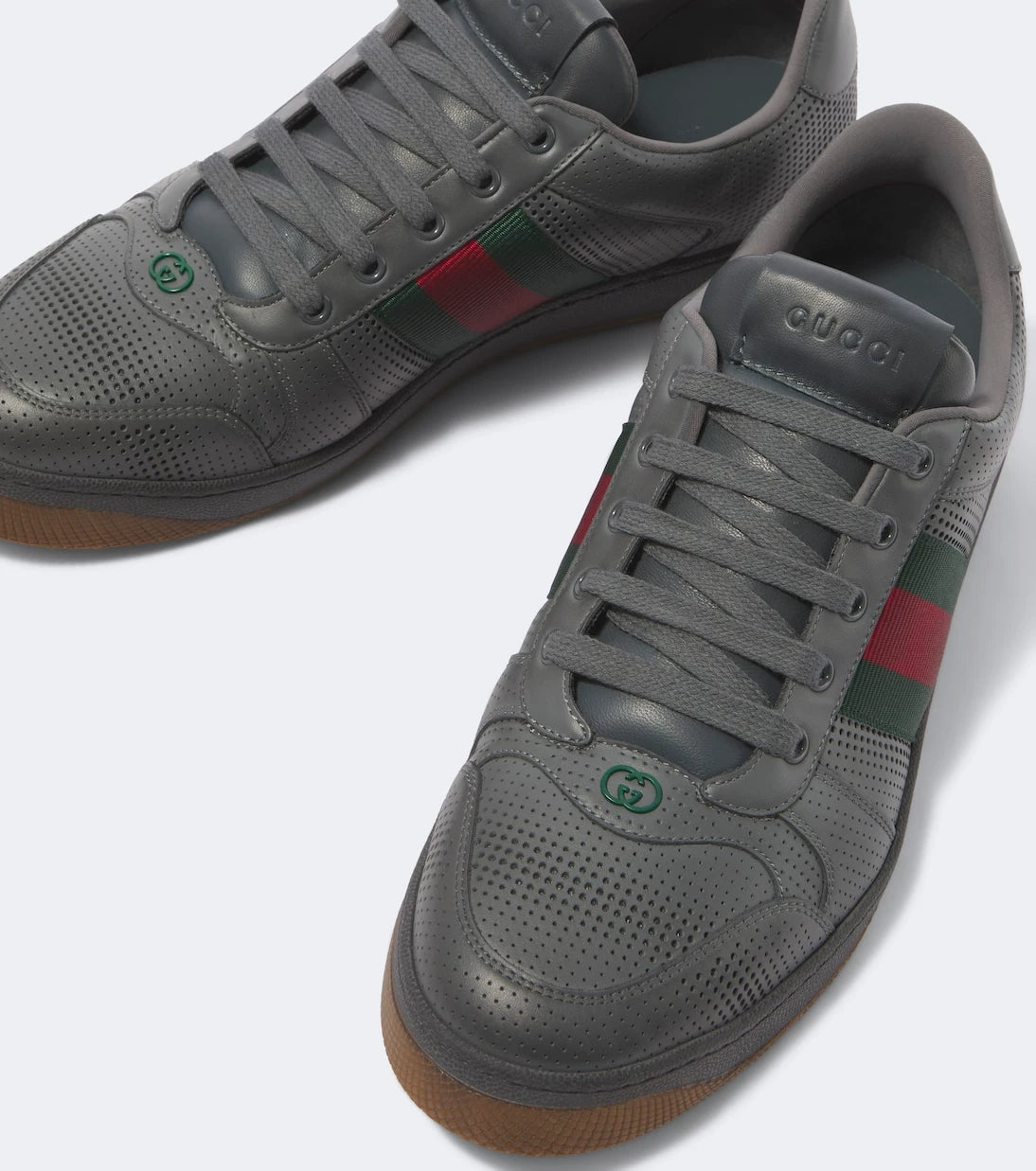 Gucci Men's Screener Sneakers in Grey