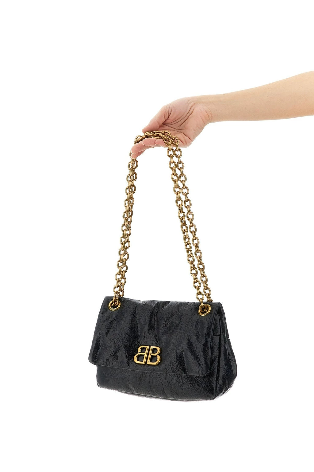 Balenciaga Women's Monaco Mini Shoulder Bag in Black