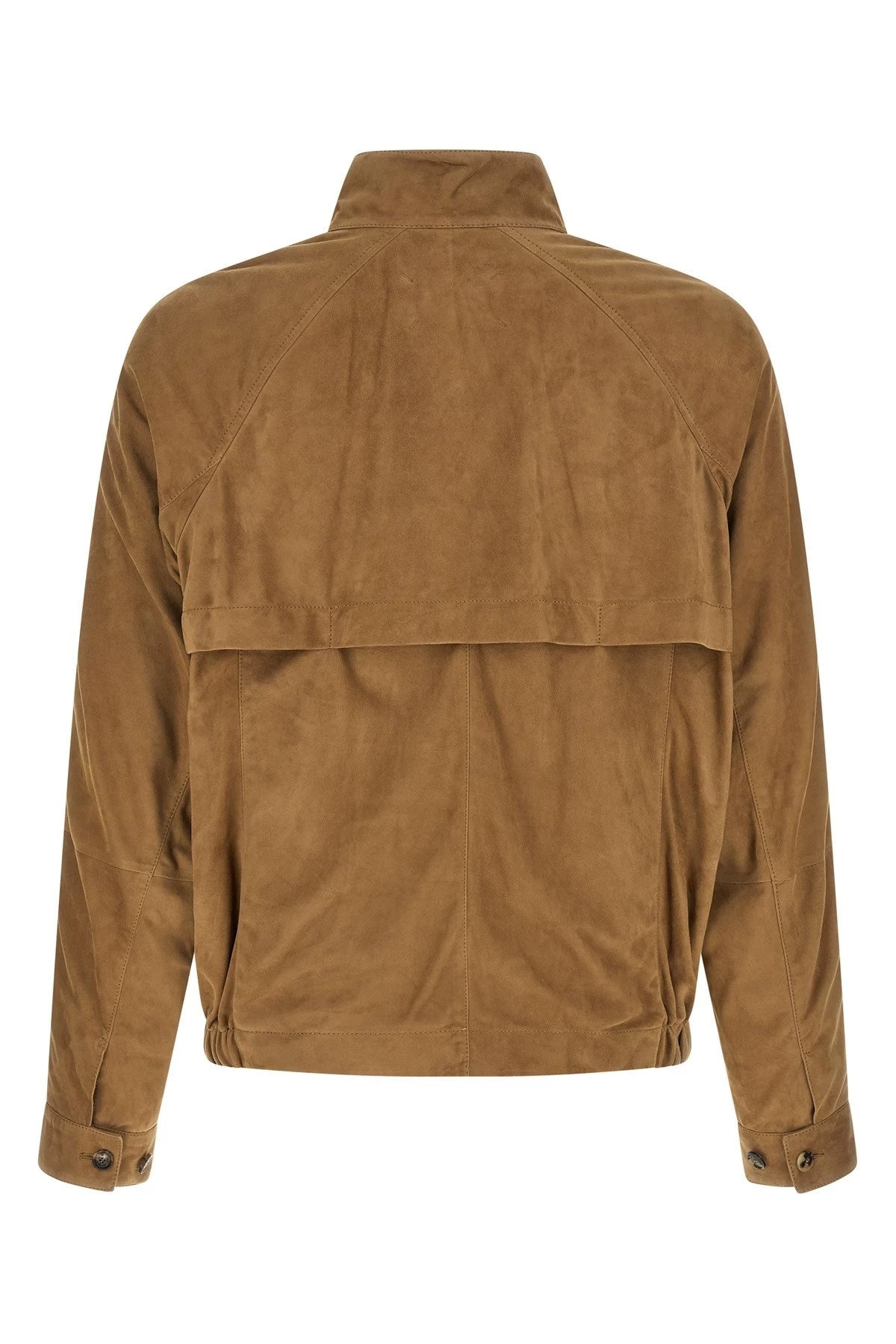 Brunello Cucinelli Men's Leather Jacket in Brown